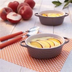 Set 4 Petits Plats à Four Individuels Gris-taupe En Céramique émaillée 350 Ml -Fine Kitchenware 059123 2 7 Set 4 petits plats a four individuels gris taupe en ceramique emaillee 350 ml Mathon