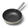 Smeg Wok Aluminium Antiadhésif 30 Cm Crème Mat