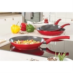 Lot De 3 Poêles Antiadhérentes Prestige Rubis 20, 24 Et 28 Cm -Fine Kitchenware 13920 2 3 Lot de 3 poeles antiadherentes Prestige Rubis 20 24 et 28 cm Mathon