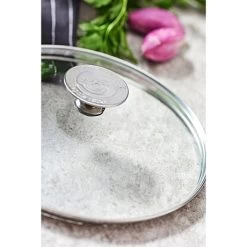 De Buyer Couvercle En Verre Cerclé Inox 16 Cm -Fine Kitchenware 147015 2 2 Couvercle en verre cercle inox 16 cm De Buyer