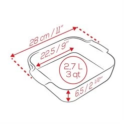 Peugeot Plat Four Carré Céramique Bleu 28 Cm -Fine Kitchenware 201186 2 2 Plat four carre ceramique bleu 28 cm Peugeot