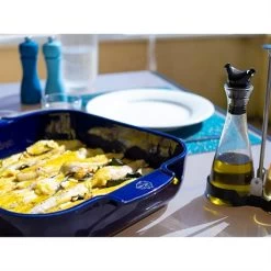 Peugeot Plat Four Carré Céramique Bleu 28 Cm -Fine Kitchenware 201186 3 2 Plat four carre ceramique bleu 28 cm Peugeot