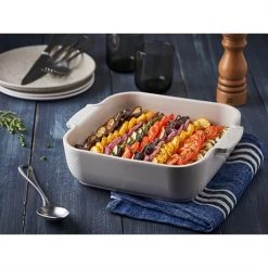 Peugeot Plat Four Carré Céramique écru 21 Cm -Fine Kitchenware 201187 1 2 Plat four carre ceramique ecru 21 cm Peugeot