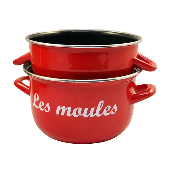 Marmite à Moules Acier émaillé 18 Cm Rouge 3 Marmite à Moules Acier émaillé 18 Cm Rouge