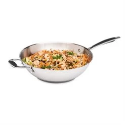 Lot Wok Tout Inox Et Couvercle Verre 30 Cm Excell'Inox -Fine Kitchenware 209005 2 1 Lot wok tout inox et couvercle verre 30 cm Excell Inox Mathon