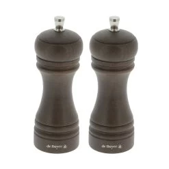De Buyer Set Moulins à Poivre Et à Sel JAVA Foncé 14 Cm