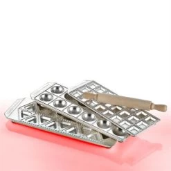 Imperia Coffret Raviolamp Tris 3 Plaques à Raviolis Et Tortellis + Rouleau