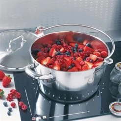 Lot Marmite à Crustacés Confiture 30 Cm Et Couvercle -Fine Kitchenware 273111 2 3 Lot Marmite a crustaces confiture 30 cm et couvercle