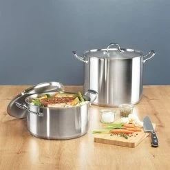 Faitout Inox Avec Couvercle Excell'inox 28 Cm 13,5 L -Fine Kitchenware 27663 2 2 Faitout inox avec couvercle Excell inox 28 cm 13 5 L Mathon