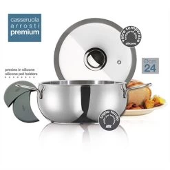 Faitout Inox Avec Couvercle Premium 24 Cm 5 L -Fine Kitchenware 27673 2 3 Faitout inox avec couvercle Premium 24 cm 5 L Inoxriv