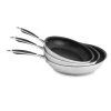 Lot De 3 Poêles Antiadhésives Excell'Inox 20, 24 Et 28 Cm -Fine Kitchenware 279092 0 3 Lot de 3 poeles antiadhesives Excell Inox 20 24 et 28 cm Mathon