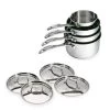 BEKA Lot De 4 Casseroles Et 4 Couvercles Chef De 14 à 20 Cm