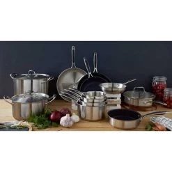 Set De Deux Faitouts En Inox Avec Couvercle 24 Cm Et 28 Cm Excell’inox -Fine Kitchenware 279214 4 2 Set de deux faitouts en inox avec couvercle 24 cm et 28 cm Excell inox Mathon