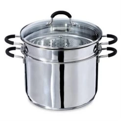 Marmite Haute Rapid Cook Avec Couvercle Et élément Vapeur 26 Cm 8,5 L -Fine Kitchenware 27938 1 7 Marmite haute Rapid Cook avec couvercle et element vapeur 26 cm 8 5 L Mathon