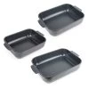 Peugeot Set De 3 Plats à Four Rectangulaires Ardoise Céramique, 25, 32 Et 40cm -Fine Kitchenware 309021 0 2 Set de 3 plats a four rectangulaires ardoise ceramique 25 32 et 40cm Peugeot