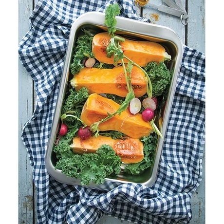 Plat à Four Inox 30 X 21 Cm 4 Plat à Four Inox 30 X 21 Cm – Image 2