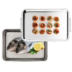 Plat à Four Inox Extra Profond Avec Couvercle Duplex -Fine Kitchenware 371003 2 1 Plat a four Inox extra profond avec couvercle Duplex Inoxriv