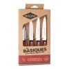 Coffret 3 Couteaux D’office Et 1 éplucheur Kraft Classic Bois Merisier -Fine Kitchenware 409002 0 1 Coffret 3 couteaux d office et 1 eplucheur Kraft Classic bois merisier Nogent
