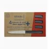 Opinel Coffret 4 Couteaux De Table Lame Micro-dentée 11 Cm Bon Appétit Plus Anthracite