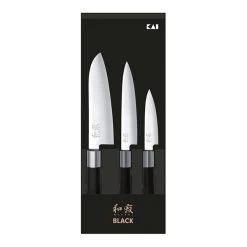 Kai Set 3 Couteaux 10 Cm,15 Cm,18 Cm Wasabi Black