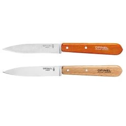 Opinel Set 2 Couteaux Office Lames Lisses Inox Coloris Mandarine Et Naturel