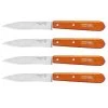 Opinel Set 4 Couteaux Office Lames Lisses Inox 10 Cm Coloris Mandarine