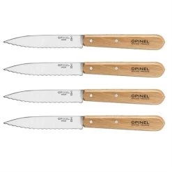 Opinel Set 4 Couteaux Office Lames Crantées Inox 10 Cm Couleur Naturel