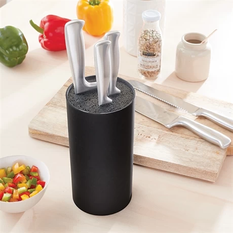 Lot Bloc Couteaux Universel Noir Et Set De 5 Couteaux 4 Lot Bloc Couteaux Universel Noir Et Set De 5 Couteaux – Image 2