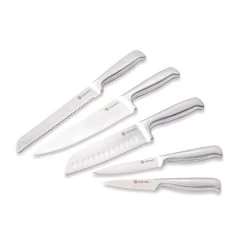 Lot Bloc Couteaux Universel Avec Porte-ustensiles Et Set De 5 Couteaux -Fine Kitchenware 479021 3 1 Lot bloc couteaux universel avec porte ustensiles et set de 5 couteaux Mathon
