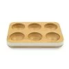 Plateau à Oeufs En Bambou Blanc -Fine Kitchenware 601054 0 2 Plateau a oeufs en bambou blanc Pebbly