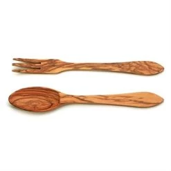 Couverts à Salade En Bois D'olivier